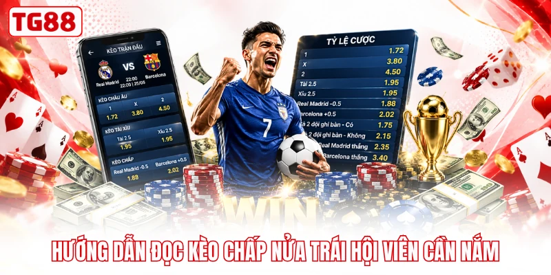 Hướng dẫn đọc kèo chấp nửa trái hội viên cần nắm
